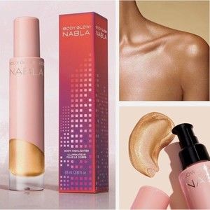 Nabla Sugar Babe Body Glow Luminous Golden Rose Gold Skin Illuminating Oil Gel